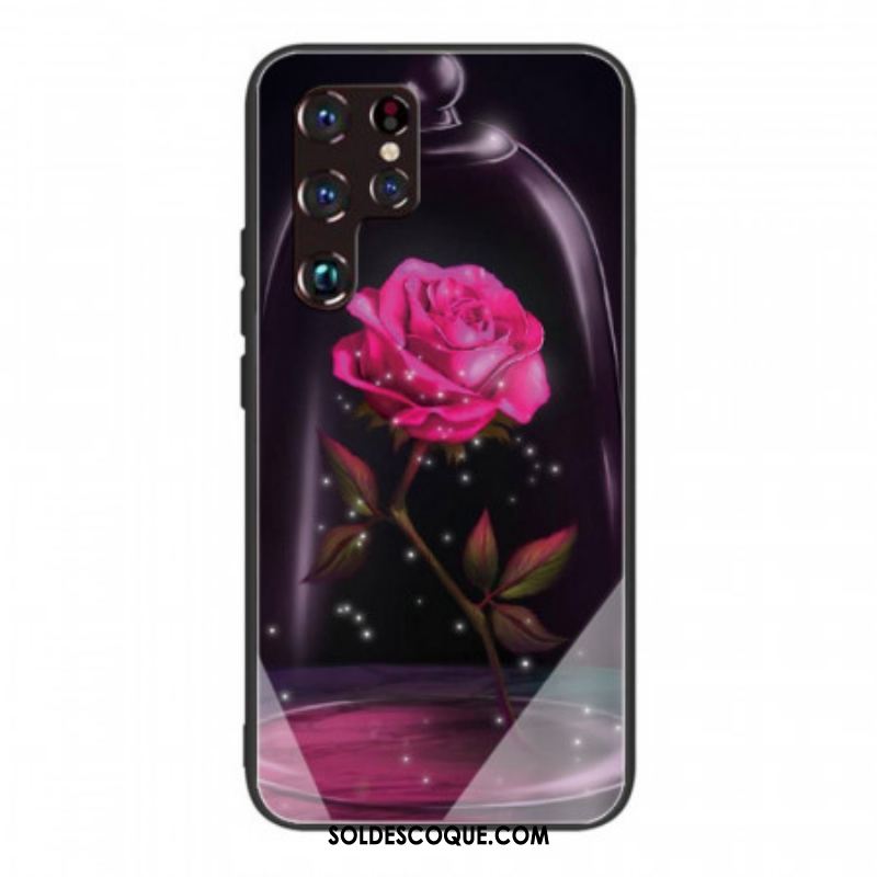 Coque Samsung Galaxy S22 Ultra 5G Verre Trempé Rose Magique