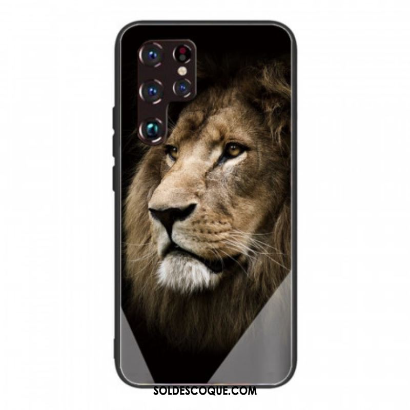 Coque Samsung Galaxy S22 Ultra 5G Verre Trempé Tête de Lion