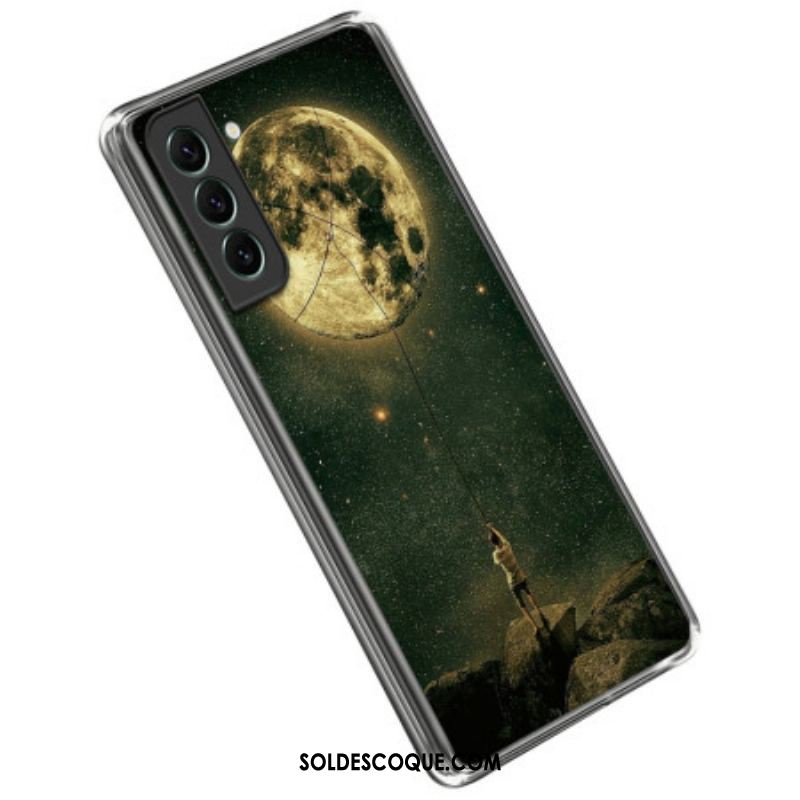 Coque Samsung Galaxy S23 5G Flexible l'Homme à la Lune