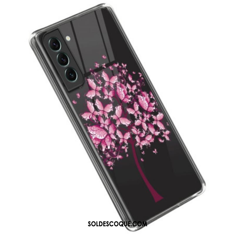 Coque Samsung Galaxy S23 5G Transparente Arbre Rose
