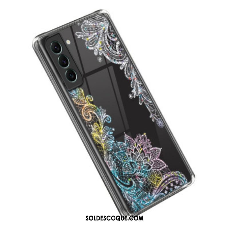 Coque Samsung Galaxy S23 5G Transparente Dentelle Mandala