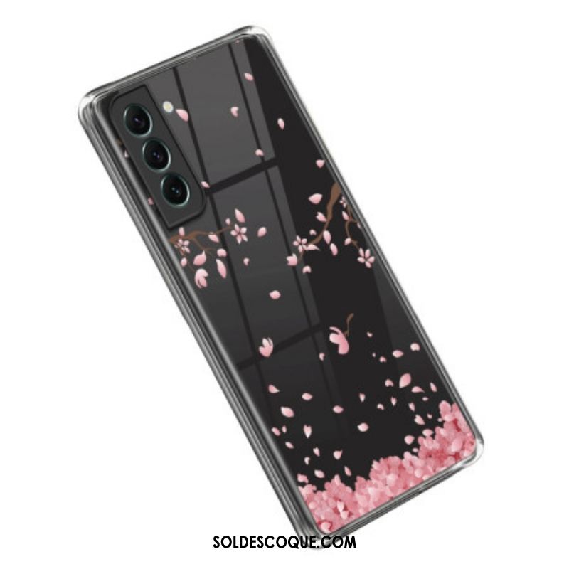 Coque Samsung Galaxy S23 5G Transparente Fleurs Roses