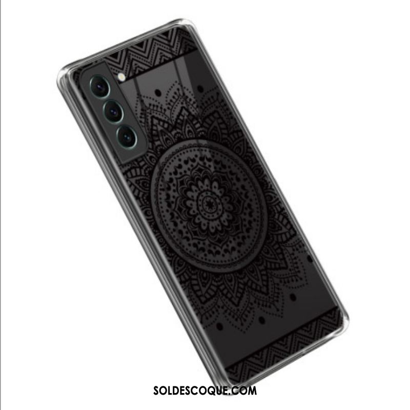 Coque Samsung Galaxy S23 5G Transparente Mandala Noir