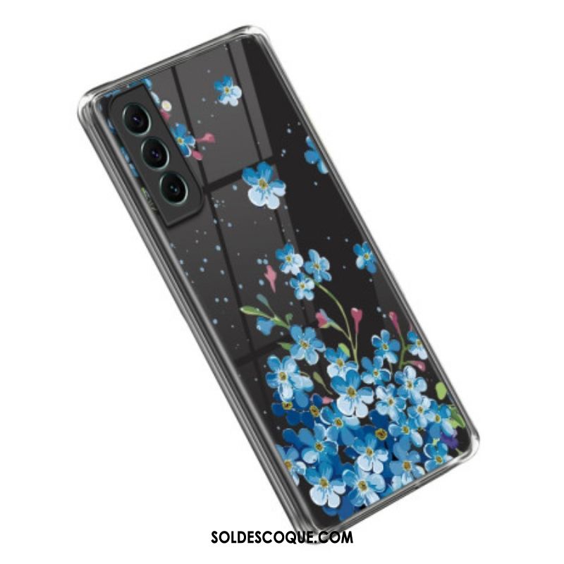 Coque Samsung Galaxy S23 Plus 5G Fleurs Bleues