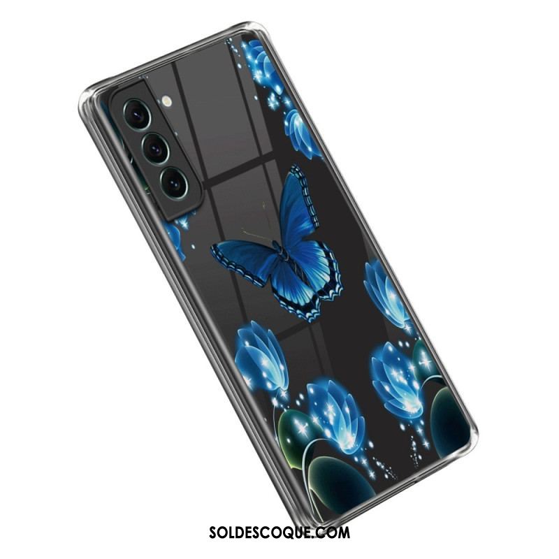 Coque Samsung Galaxy S23 Plus 5G Papillons Bleus