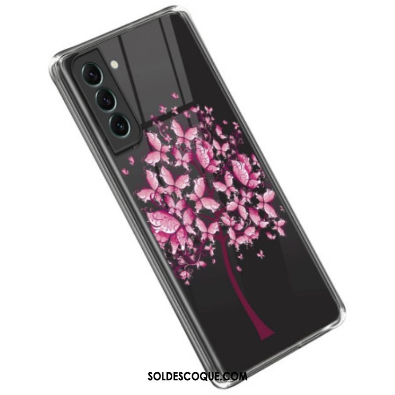 Coque Samsung Galaxy S23 Plus 5G Transparente Arbre Rose