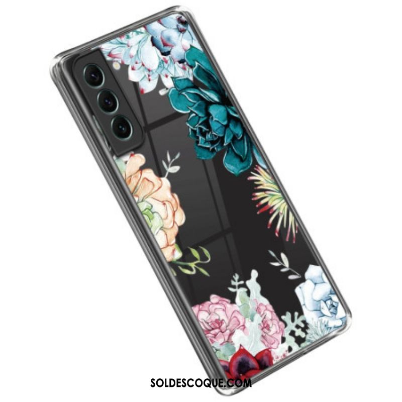 Coque Samsung Galaxy S23 Plus 5G Transparente Bouquet de Fleurs