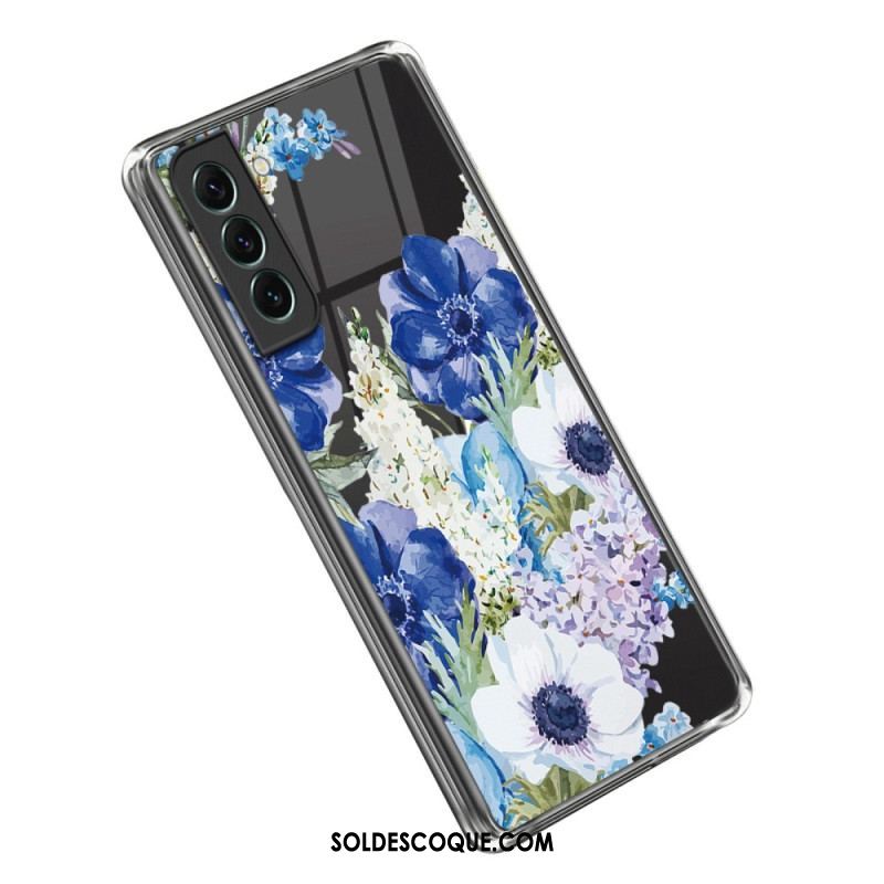 Coque Samsung Galaxy S23 Plus 5G Transparente Fleurs