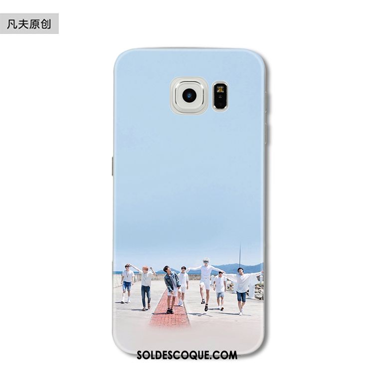 Coque Samsung Galaxy S6 Edge Juvénile Fluide Doux Protection Étui Étoile Housse France