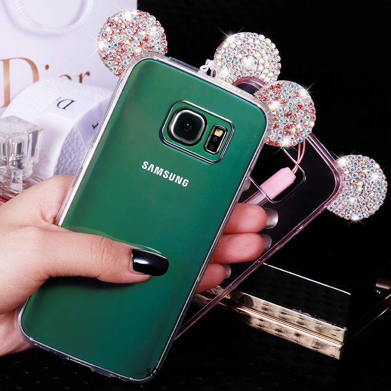 Coque Samsung Galaxy S6 Edge Ornements Suspendus Étui Téléphone Portable Strass Protection Soldes