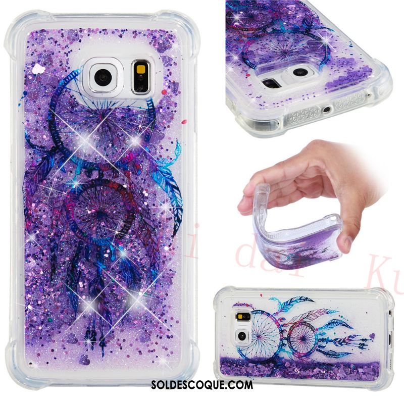 Coque Samsung Galaxy S6 Edge Quicksand Étoile Dessin Animé Téléphone Portable Silicone France