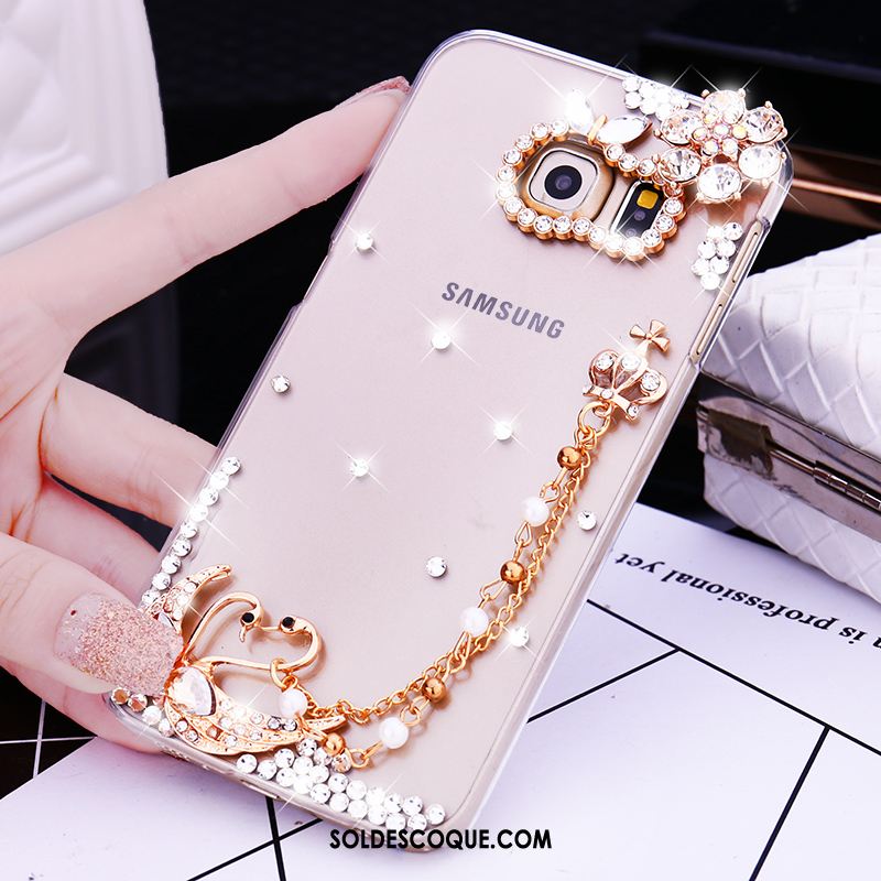 Coque Samsung Galaxy S6 Edge Téléphone Portable Difficile Strass Protection Étui Pas Cher