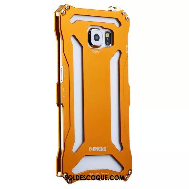 Coque Samsung Galaxy S6 Protection Téléphone Portable Étoile Frog Orange Pas Cher