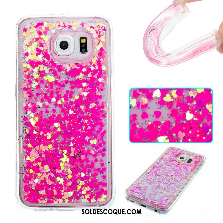 Coque Samsung Galaxy S6 Rose Fluide Doux Étui Protection Téléphone Portable En Vente