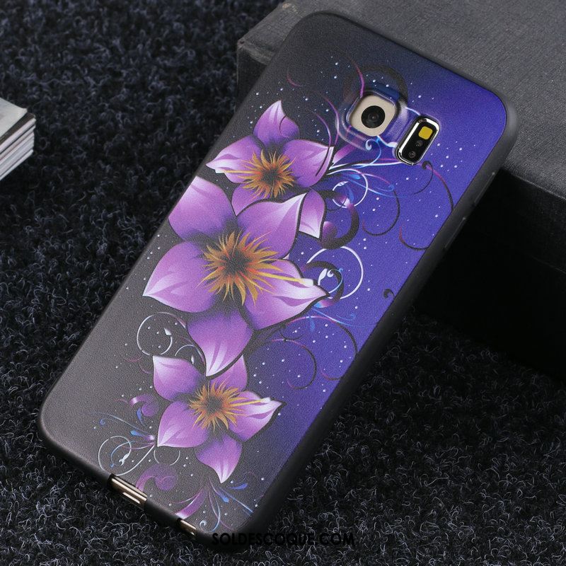 Coque Samsung Galaxy S6 Étoile Délavé En Daim Fluide Doux Protection Étui Soldes