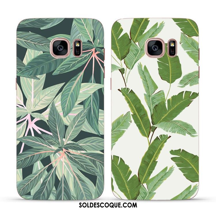 Coque Samsung Galaxy S7 Art Téléphone Portable Vert Étoile Fluide Doux En Vente