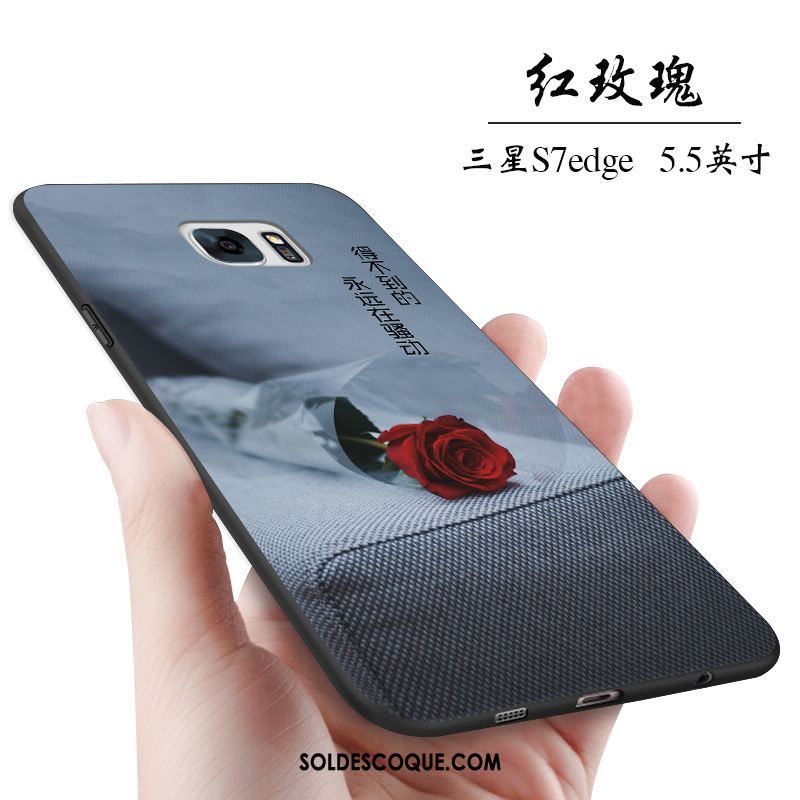 Coque Samsung Galaxy S7 Edge Personnalité Créatif Étoile Fluide Doux Gris En Ligne