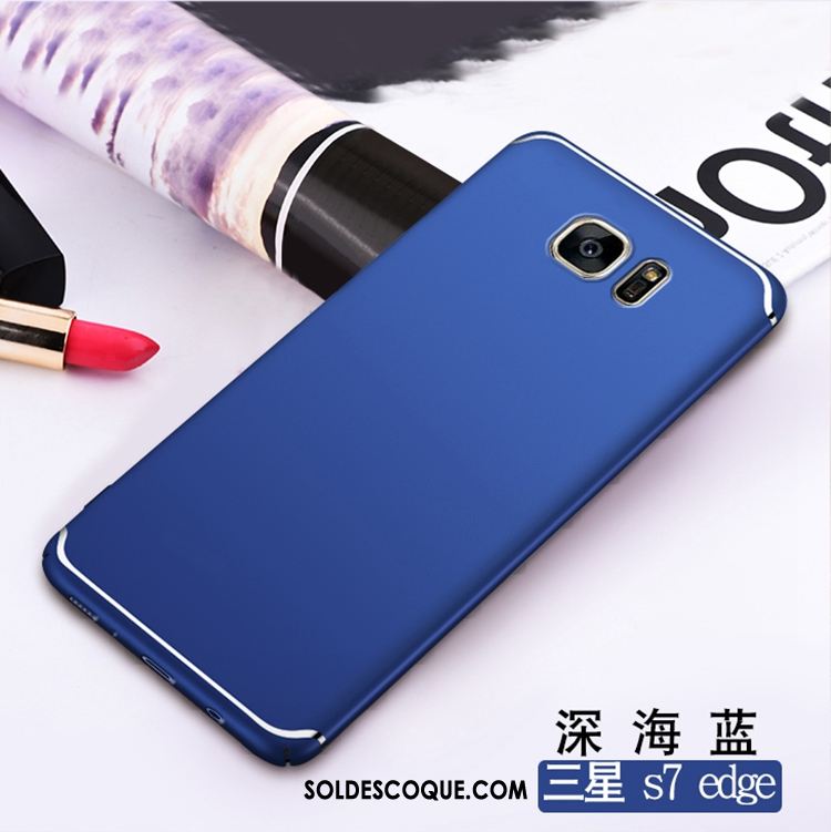 Coque Samsung Galaxy S7 Edge Protection Téléphone Portable Bleu Étoile Étui Pas Cher