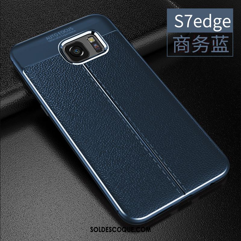 Coque Samsung Galaxy S7 Edge Tendance Personnalité Cuir Fluide Doux Incassable Pas Cher