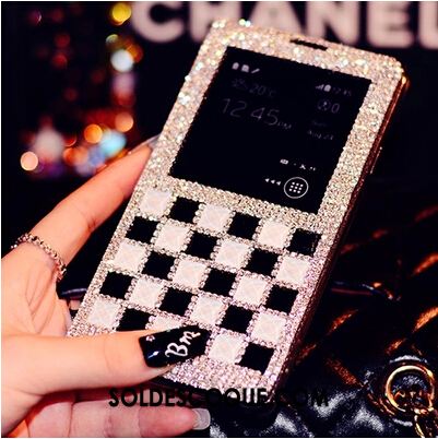 Coque Samsung Galaxy S7 Edge Étoile Strass Incassable Protection Étui En Cuir Soldes