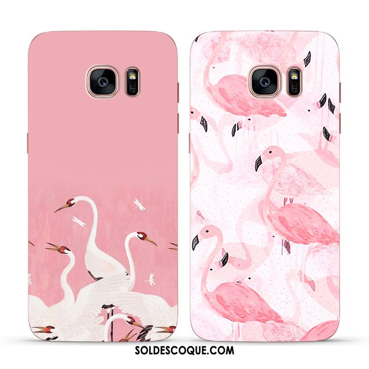 Coque Samsung Galaxy S7 Rose Fluide Doux Oiseau Créatif Étoile En Vente