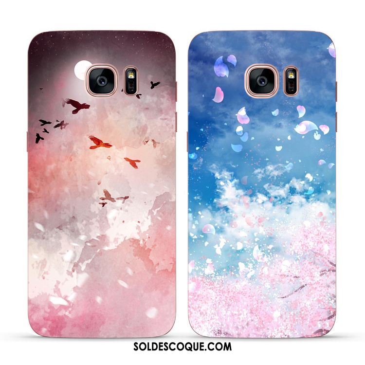 Coque Samsung Galaxy S7 Sakura Beau Oiseau Étoile Téléphone Portable En Ligne