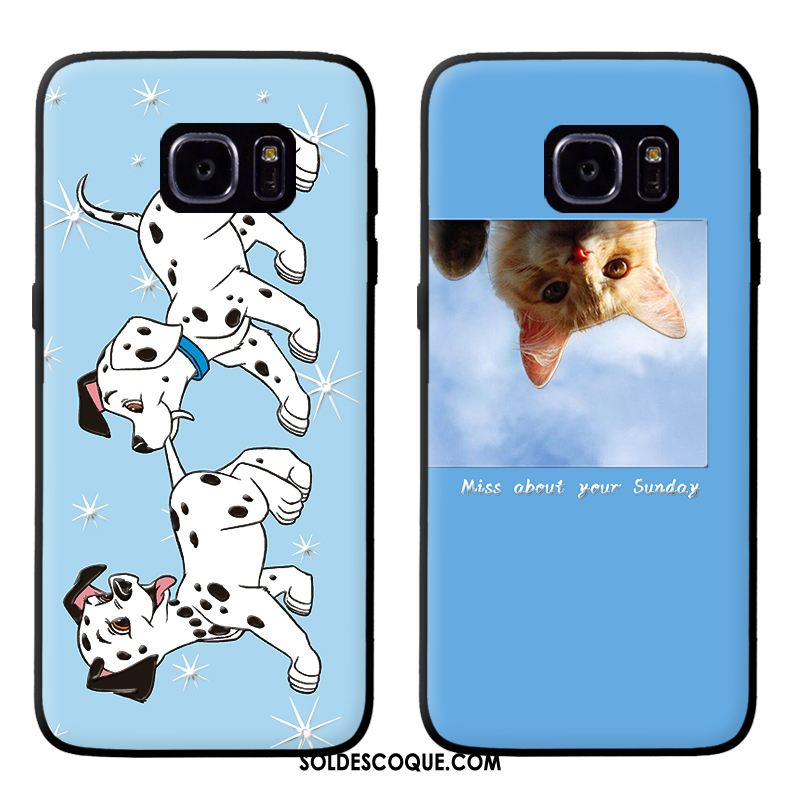 Coque Samsung Galaxy S7 Étoile Bleu Fluide Doux Chat Téléphone Portable Pas Cher