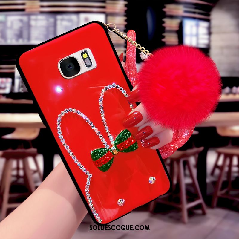 Coque Samsung Galaxy S7 Étoile Rouge Incassable Étui Fluide Doux Housse En Vente