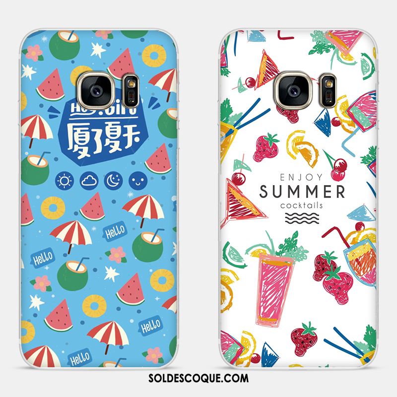 Coque Samsung Galaxy S7 Étoile Tendance Multicolore Créatif Silicone Housse Pas Cher