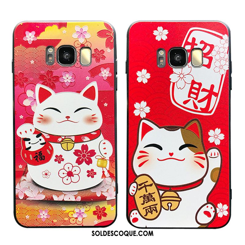 Coque Samsung Galaxy S8 Amoureux Chat Support Ornements Suspendus Incassable Soldes