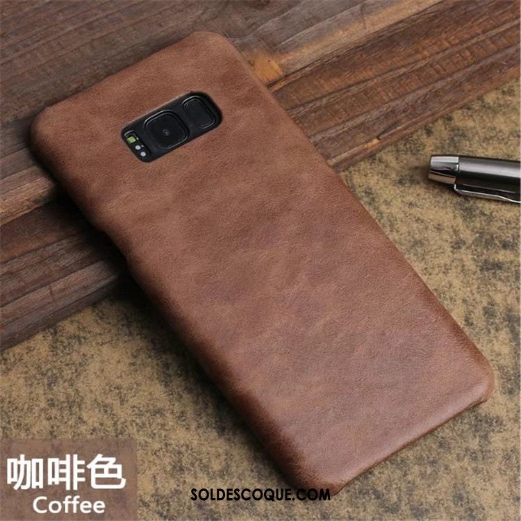 Coque Samsung Galaxy S8+ Cuir Téléphone Portable Créatif Délavé En Daim Étoile Pas Cher