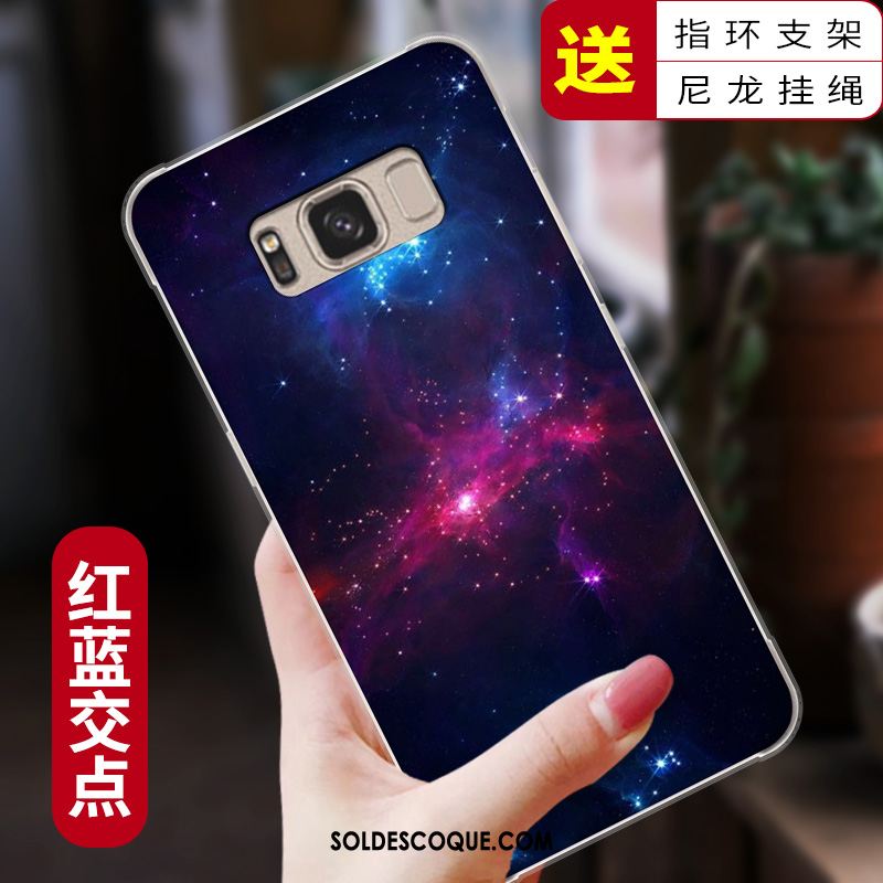 Coque Samsung Galaxy S8 Fluide Doux Téléphone Portable Violet Créatif Protection Pas Cher