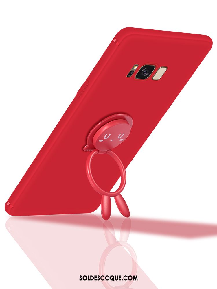 Coque Samsung Galaxy S8 Nouveau Téléphone Portable Silicone Délavé En Daim Rouge Pas Cher