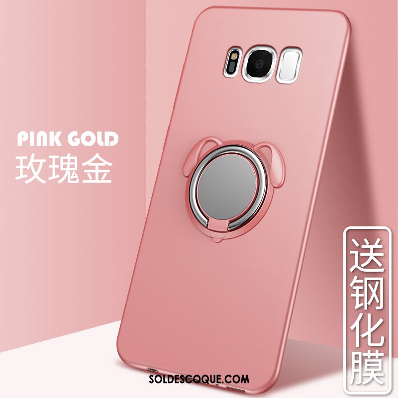 Coque Samsung Galaxy S8 Protection Fluide Doux Étoile Silicone Rose Pas Cher