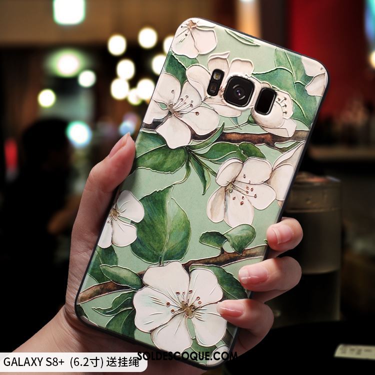 Coque Samsung Galaxy S8+ Très Mince Vert Fluide Doux Étoile Étui France