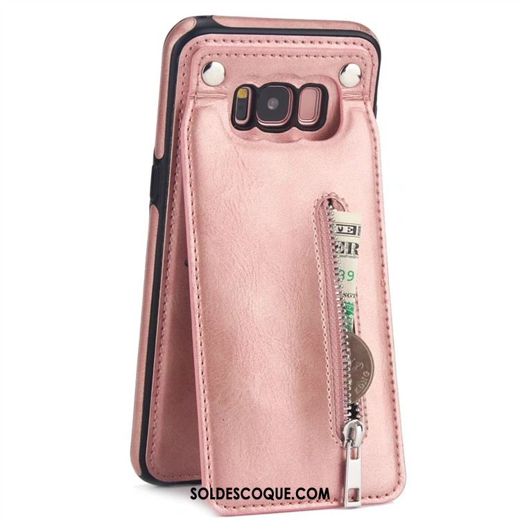 Coque Samsung Galaxy S8+ Téléphone Portable Étoile Sac Carte Étui Or Rose Pas Cher