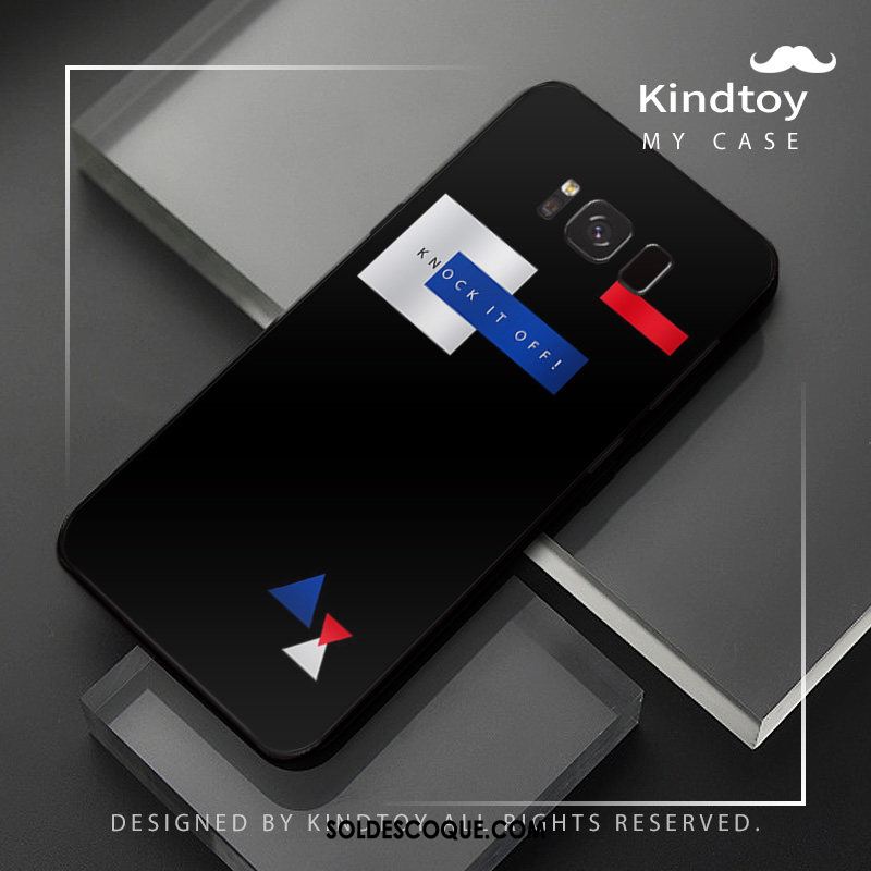 Coque Samsung Galaxy S8 Étoile Noir Délavé En Daim Personnalité Créatif Housse En Ligne