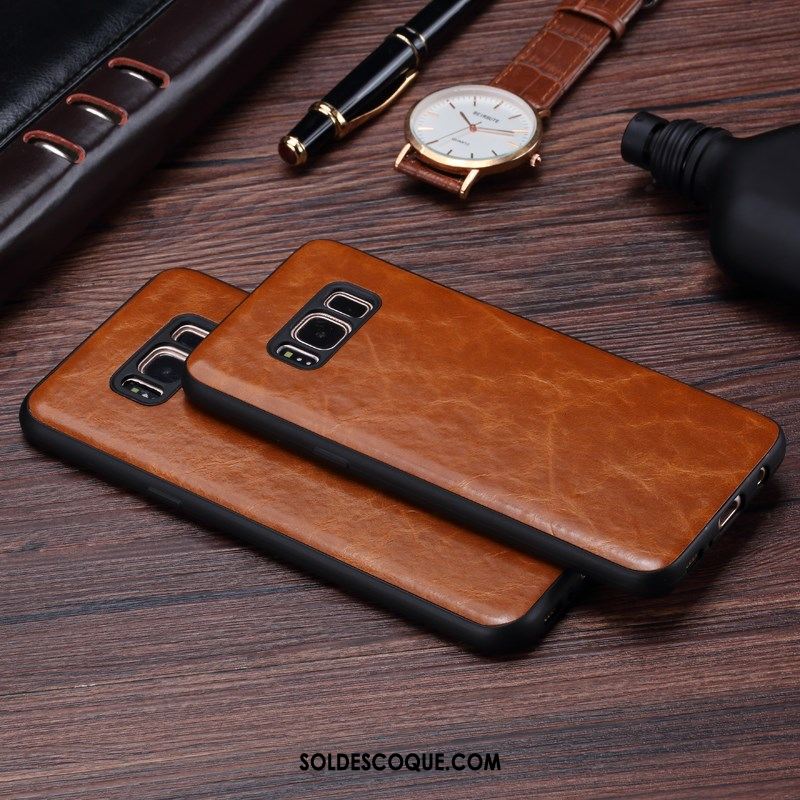 Coque Samsung Galaxy S8+ Étui En Cuir Cuir Véritable Étoile Téléphone Portable Luxe Housse En Ligne