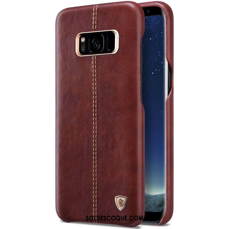 Coque Samsung Galaxy S8 Étui En Cuir Étoile Or Business Protection Housse Soldes