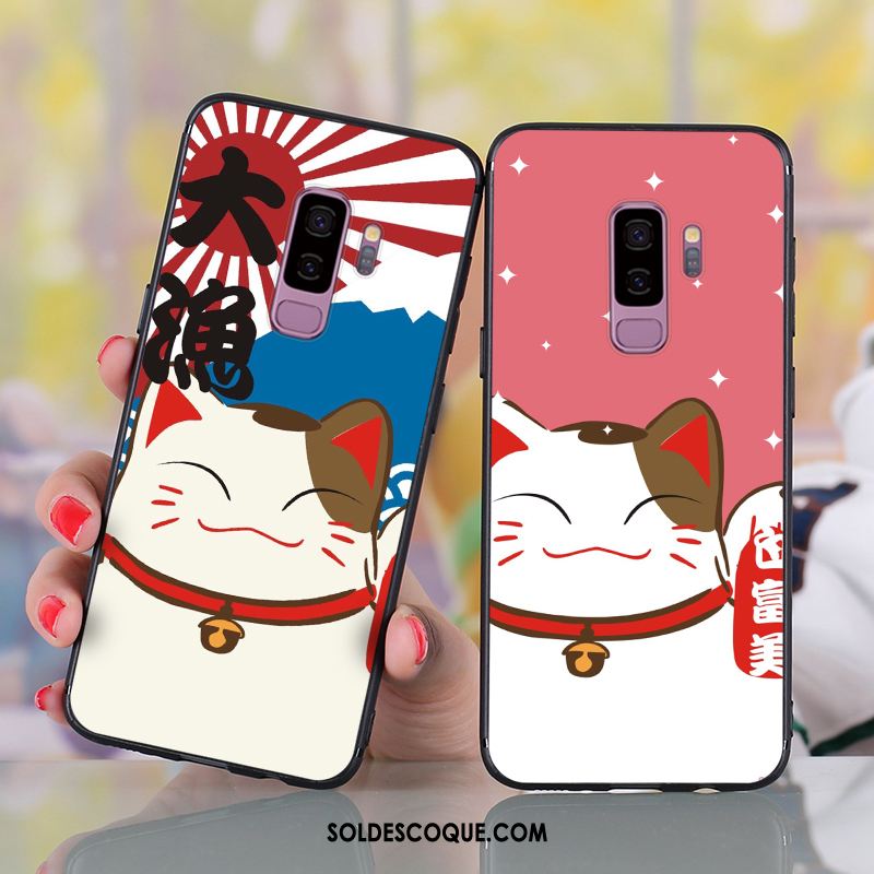 Coque Samsung Galaxy S9+ Amoureux Fluide Doux Téléphone Portable Dessin Animé Tout Compris Pas Cher