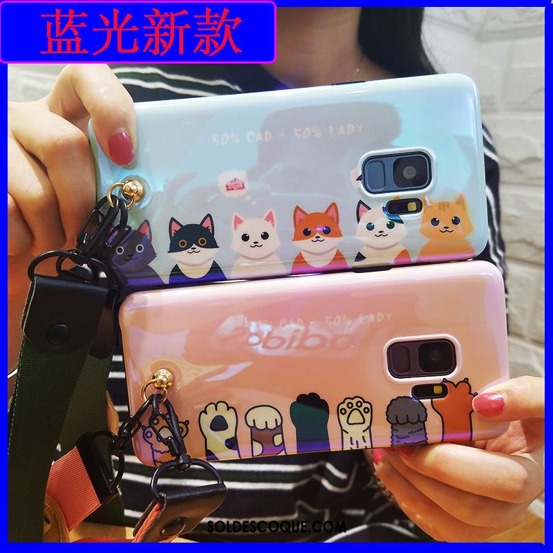 Coque Samsung Galaxy S9 Charmant Ornements Suspendus Rose Dessin Animé Étui En Vente