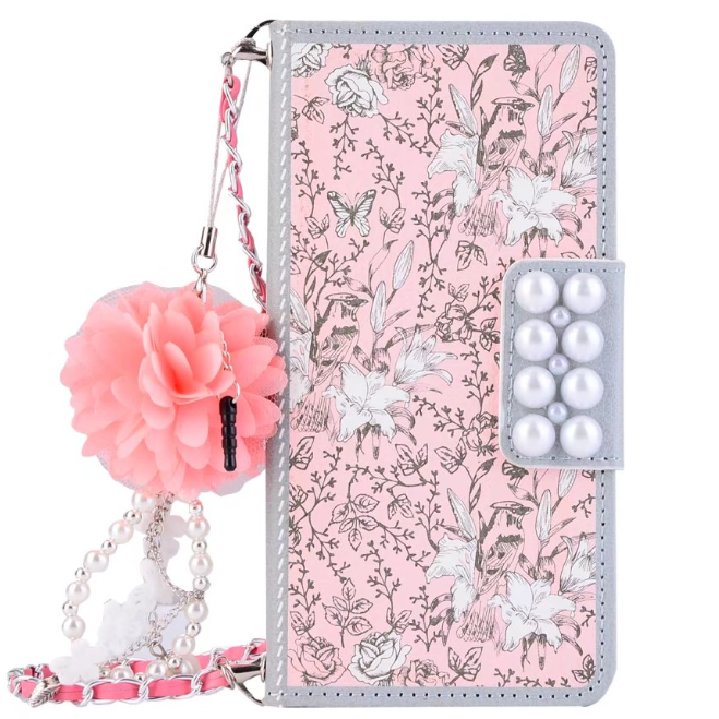 Coque Samsung Galaxy S9+ Floral Protection Téléphone Portable Étui En Cuir Courte En Vente