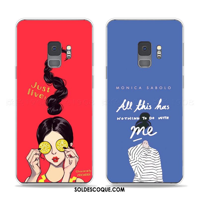 Coque Samsung Galaxy S9 Gaufrage Fluide Doux Silicone Étoile Frais Pas Cher