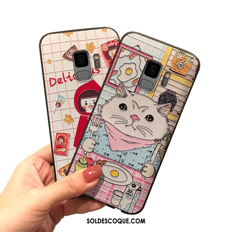 Coque Samsung Galaxy S9 Personnalité Vert Dessin Animé Net Rouge Étoile Housse En Ligne