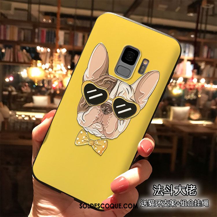 Coque Samsung Galaxy S9 Silicone Jaune Étoile Dessin Animé Tout Compris Soldes