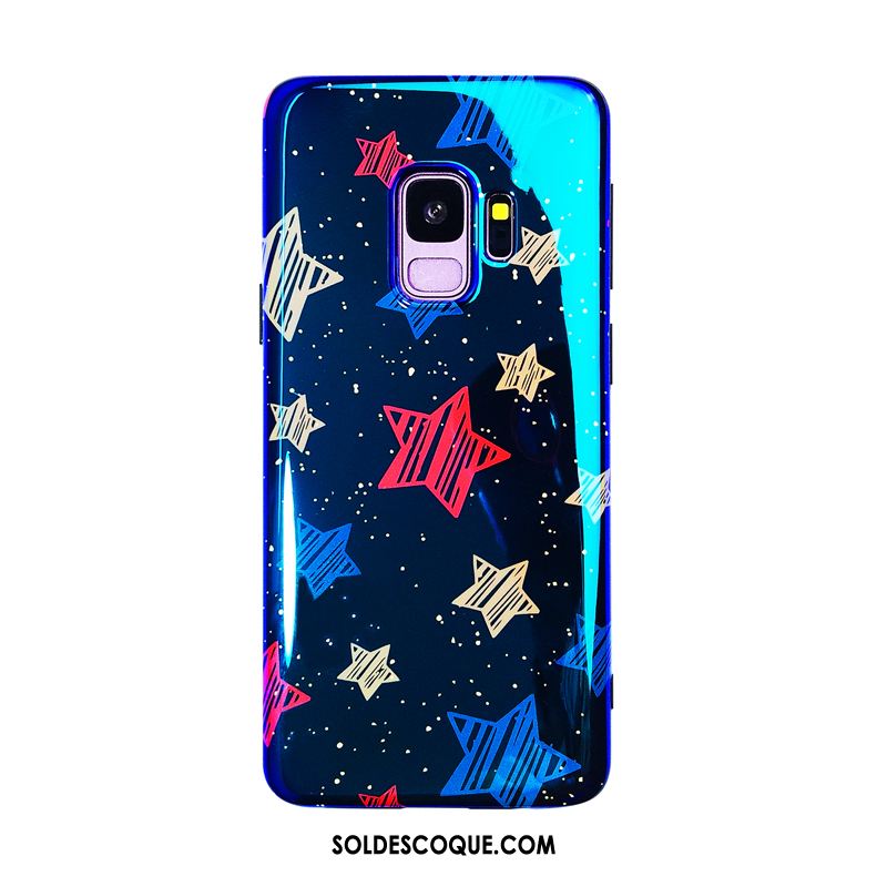 Coque Samsung Galaxy S9 Téléphone Portable Étoile Incassable Protection Bleu Pas Cher