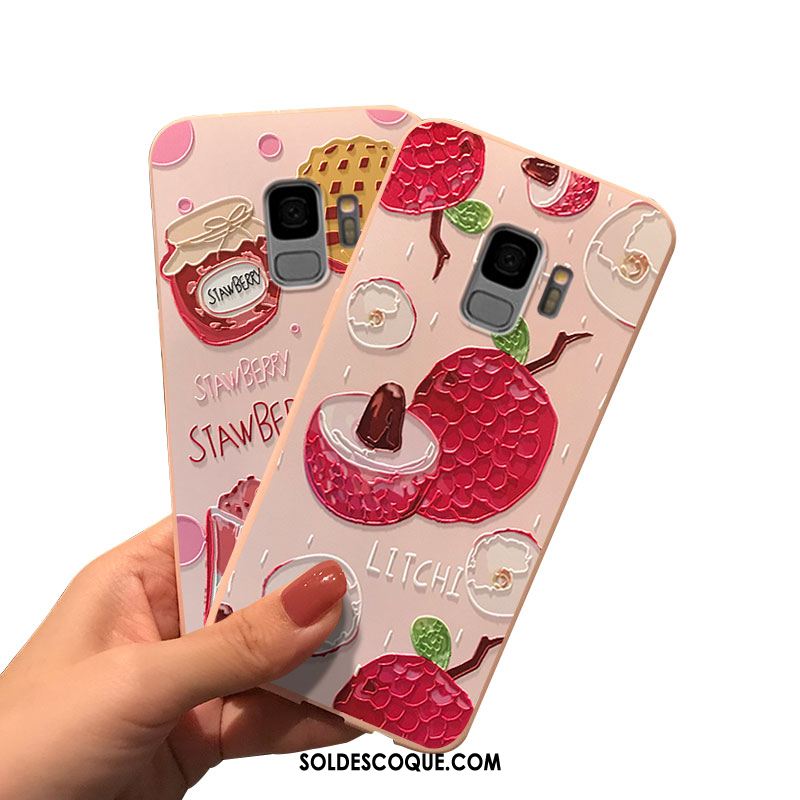 Coque Samsung Galaxy S9 Téléphone Portable Étoile Rose Support Frais Soldes