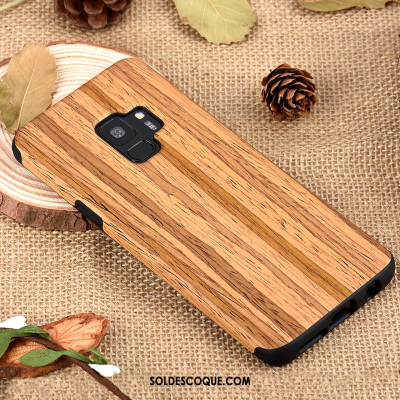 Coque Samsung Galaxy S9 Vintage Protection Étui Silicone Grain De Bois France