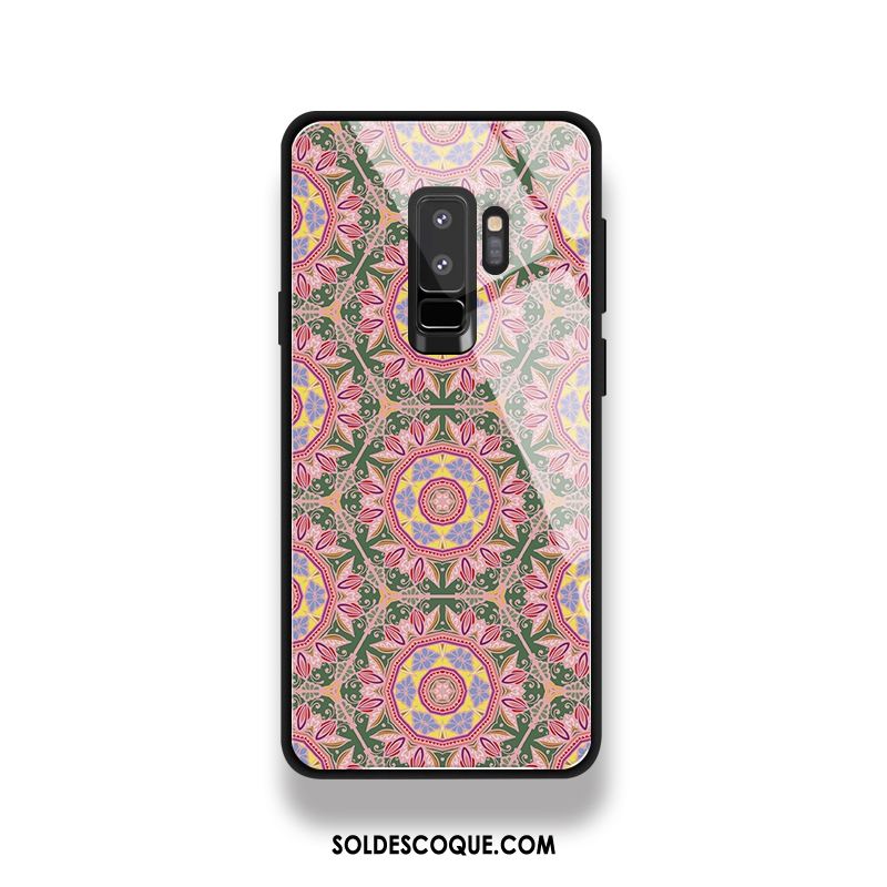 Coque Samsung Galaxy S9+ Vintage Élégant Verre Trempé Étoile Dames En Vente