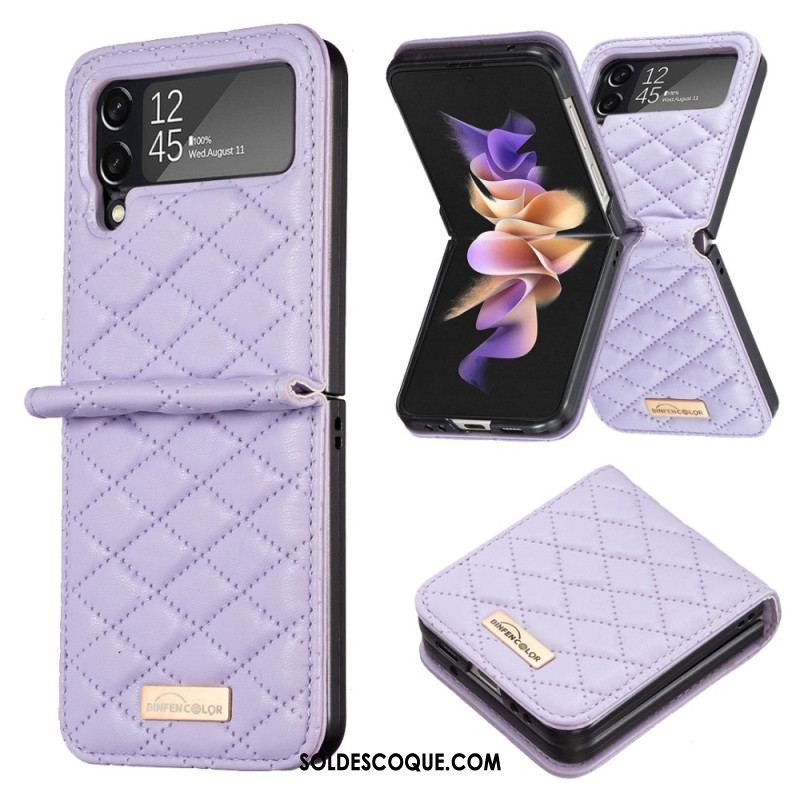 Coque Samsung Galaxy Z Flip 4 Matelassée Binfen Color